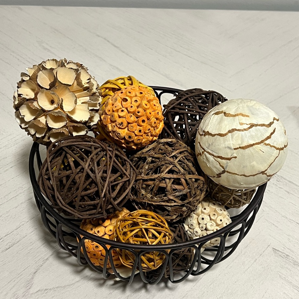 Decorative Bowl with Assorted Natural Accents